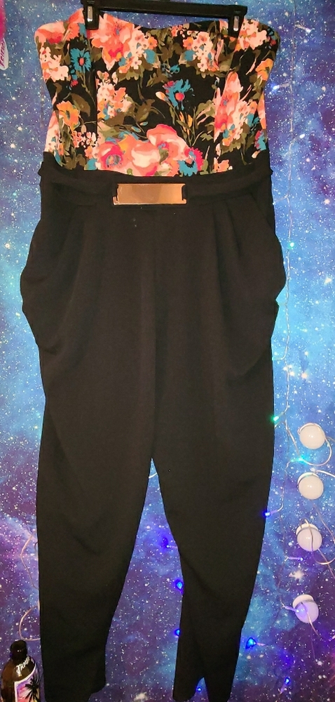 Plus Size Strapless Jumpsuit